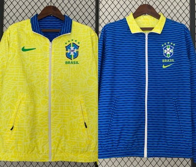 2425 Brazil yellow blue Windbreaker Jacket